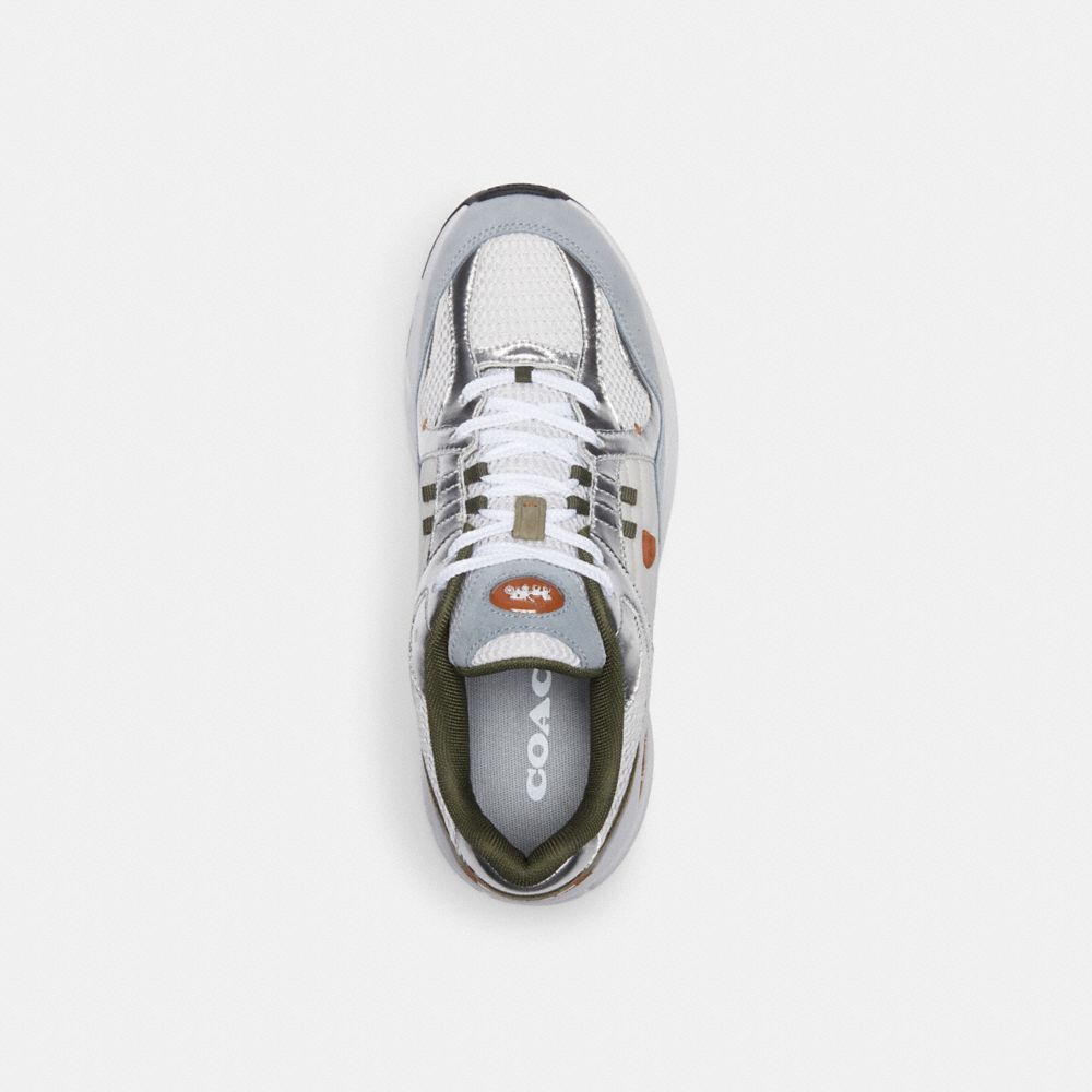 White / Grey Coach C301 Optic Women Sneakers | SG_CH97628