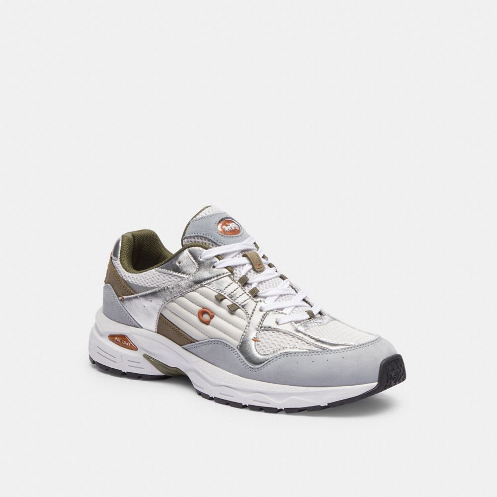 White / Grey Coach C301 Optic Women Sneakers | SG_CH97628