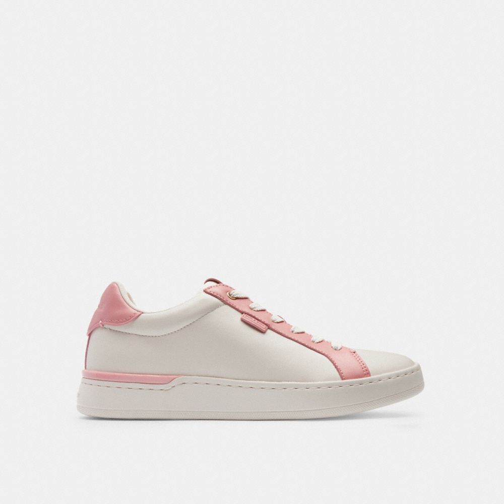 White / Pink Coach Lowline Low Top Bubblegum Women Sneakers | SG_CH55523