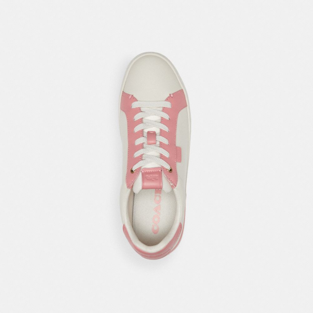 White / Pink Coach Lowline Low Top Bubblegum Women Sneakers | SG_CH55523