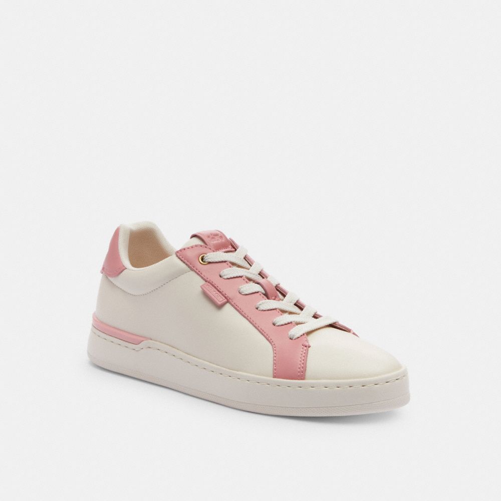 White / Pink Coach Lowline Low Top Bubblegum Women Sneakers | SG_CH55523