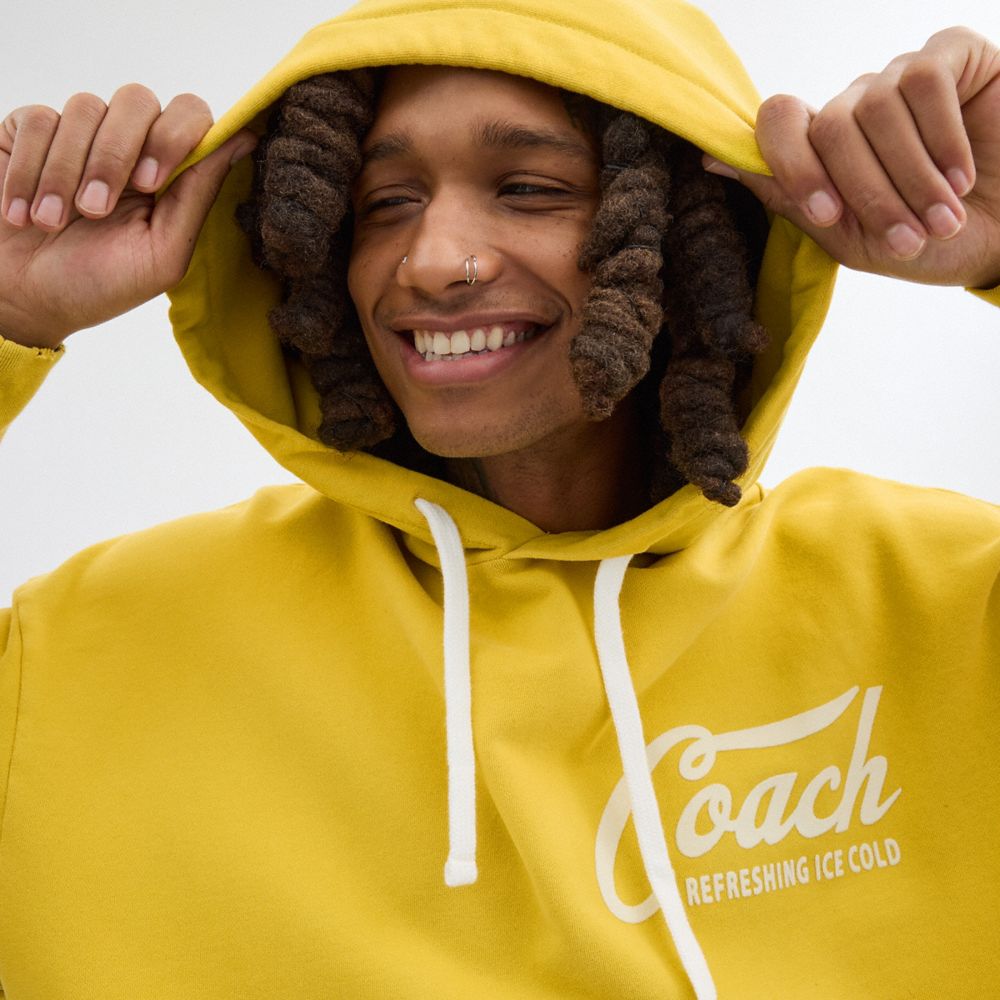 Yellow Coach Americana Men Hoodie | SG_CH43319