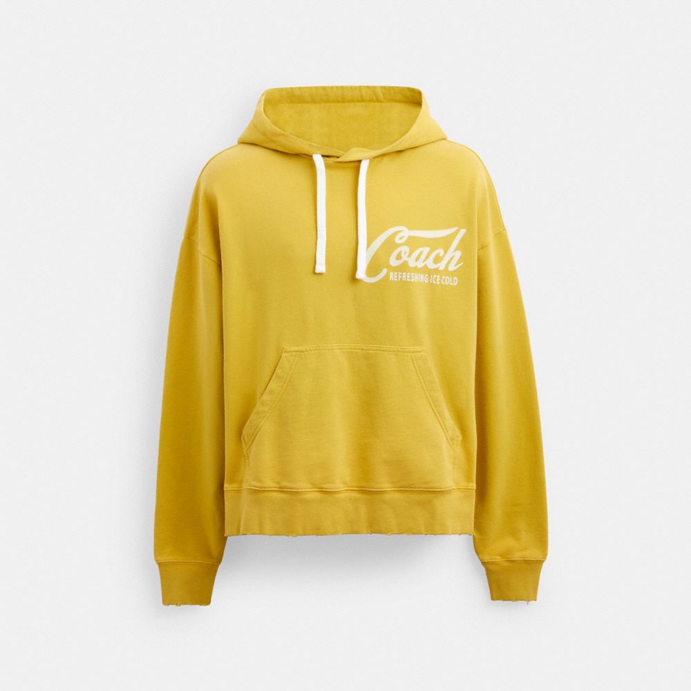 Yellow Coach Americana Men Hoodie | SG_CH43319