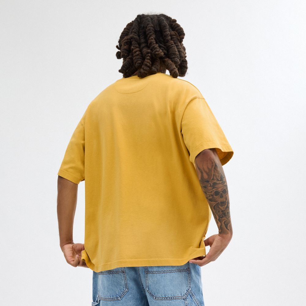 Yellow Coach Americana Men T Shirts | SG_CH58023