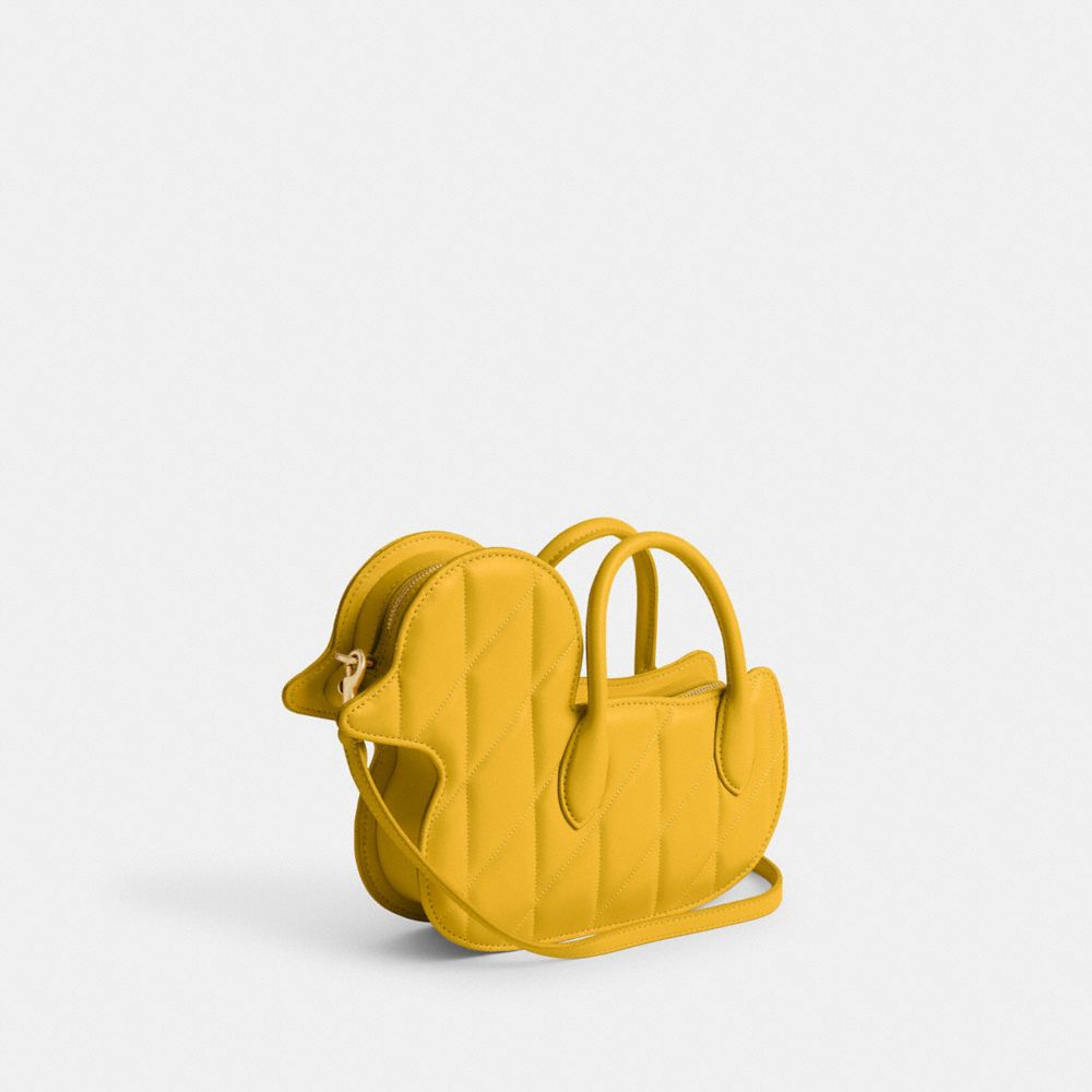 Yellow Coach Duck With Quilting Brass Women Crossbody Bags | SG_CH39364